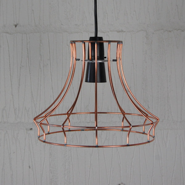 industrial chic cage lampshade