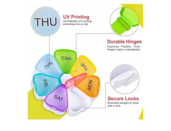 7 Day Pill Organiser – BPA Free (CLEARANCE)