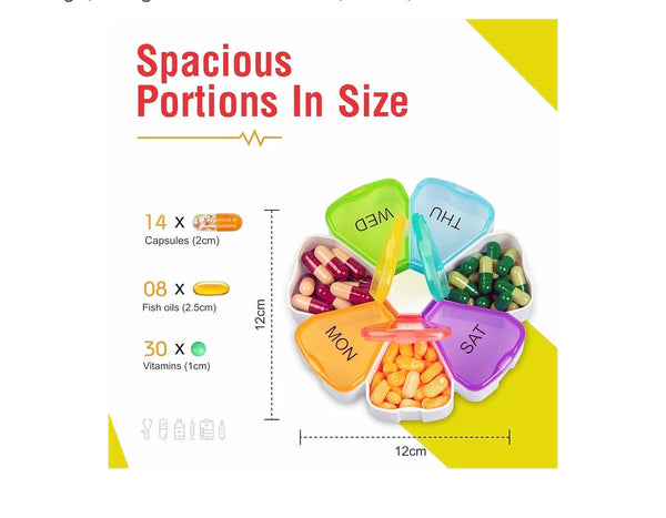 7 Day Pill Organiser – BPA Free (CLEARANCE)