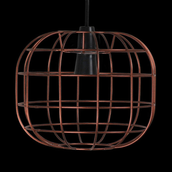 round industrial pendant light cage lamp