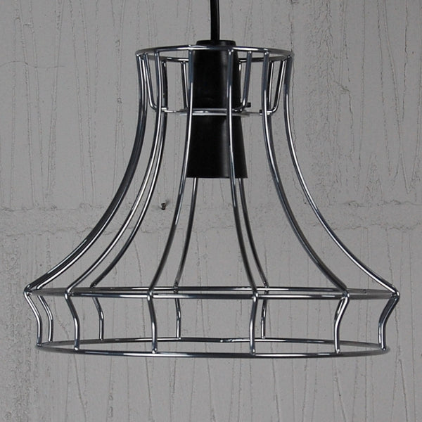 chrome vintage cage lampshade frame